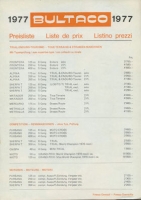 Bultaco Preisliste 1977