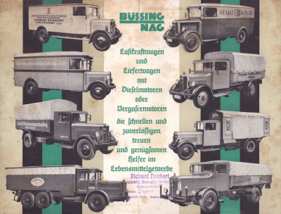 Büssing-NAG Dieselwagen Prospekt 1934
