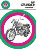 CZ 250 Sport brochure 1970s