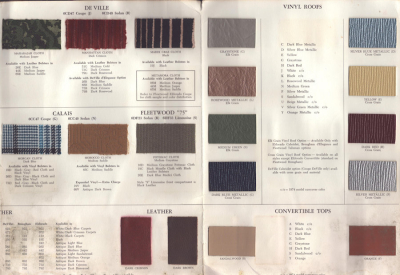 Preview: Cadillac Advance Upholstery Selections 1975
