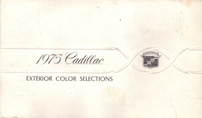 Cadillac Exterior color selections 1975