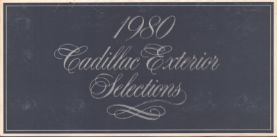 Cadillac Exterior colors 1980