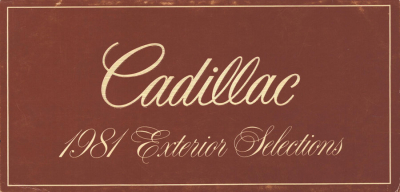 Cadillac Exterior colors 1981