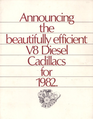 Cadillac V 8 Diesel Motor Prospekt 1982