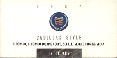 Cadillac Interiors colors 1992