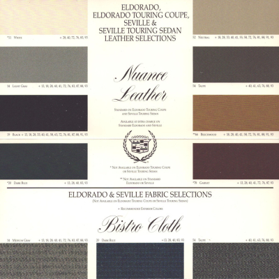 Preview: Cadillac Interiors colors 1992
