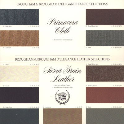 Preview: Cadillac Interiors colors 1992