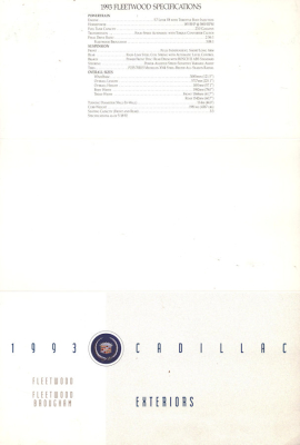 Cadillac Exteriors colors 1993