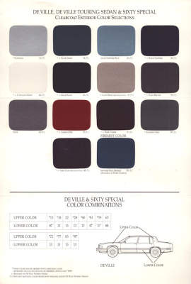 Preview: Cadillac Exteriors colors 1993