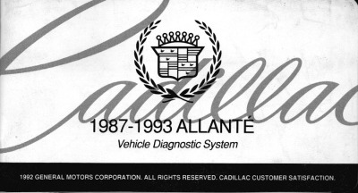 Cadillac Vehicle diagnostic system 1993