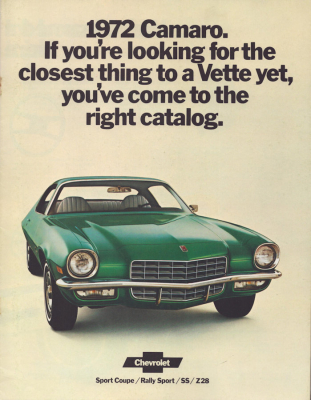 Chevrolet Camaro Sport Coupé / Rally Sport / SS / Z 28 Prospekt 1972
