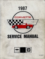 Chevrolet Corvette Service manual 1987