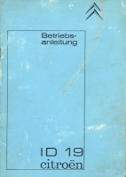 Citroen ID 19 Bedienungsanleitung 11.1964