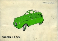 Preview: Citroen 2 CV 6 Mappe mit Bedienungsanleitung ca. 1975