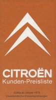 Citroen pricelist 1.1978