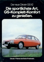 Citroen GS X 2 brochure ca. 1980