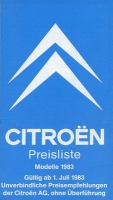 Citroen pricelist 7.1983