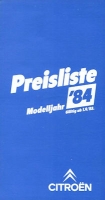 Citroen Preisliste 9.1983