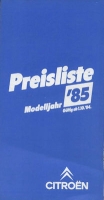 Citroen Preisliste 10.1984