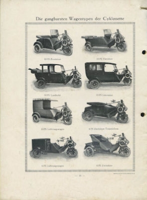 Preview: Cyklonette 6 PS Ersatzteilliste ca. 1920
