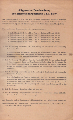 Preview: Einheitsfahrgestell II Instandsetzungsanleitung Horch D 664/303 12.1943