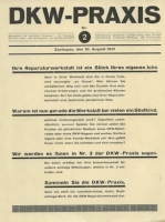 DKW Praxis Nr. 2 August 1931