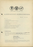 Zweirad Union Customer service circular 1961-1966