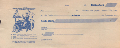 Zschopauer Motorradwerke J.S.Rasmussen (DKW) Wechsel 1920er Jahre