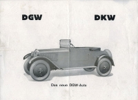 DKW DGW Auto 15 PS Prospekt 1927/28