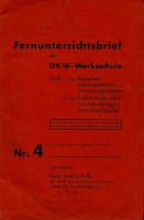 Distance Learning Letter No. 4 of the DKW Werksschule ca. 1939