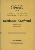 DKW NZ 350 Bedienungsanleitung 1939-1941