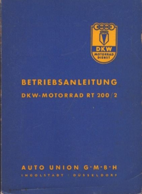 DKW RT 200/2 Bedienungsanleitung 1.1955