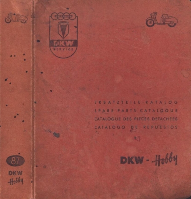 DKW Hobby Roller Ersatzteilliste Nr. 87 12.1954