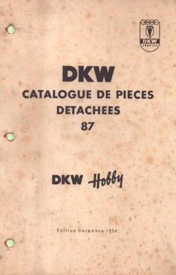 Preview: DKW Hobby Roller Ersatzteilliste Nr. 87 12.1954 Preview: DKW Hobby Roller Ersatzteilliste Nr. 87 12.1954