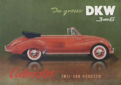 DKW 3=6 Cabriolet Prospekt 1956