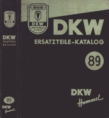 DKW Hummel Ersatzteilliste Nr. 89 10.1956