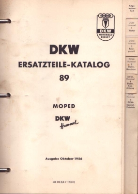Preview: DKW Hummel Ersatzteilliste Nr. 89 10.1956 Preview: DKW Hummel Ersatzteilliste Nr. 89 10.1956