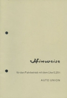 DKW Munga owner`s manual 1960s Reprint 2005