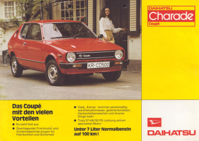 Daihatsu Charade Coupé Prospekt ca. 1983