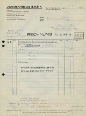 S. de Pauli, Fahrradwerk-Fabrik, Rinteln Rechnung 1928