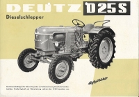 Deutz D 25 S Dieselschlepper Prospekt 4.1959