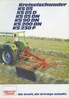 Deutz-Fahr Kreiselschwader KS 85-230F Prospekt 1980er Jahre