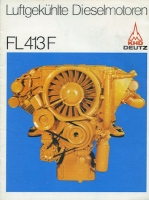 Deutz FL 413 Motoren Prospekt 1970er Jahre