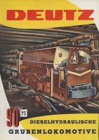 Deutz 90 PS Grubenlokomotive Prospekt 1950er Jahre