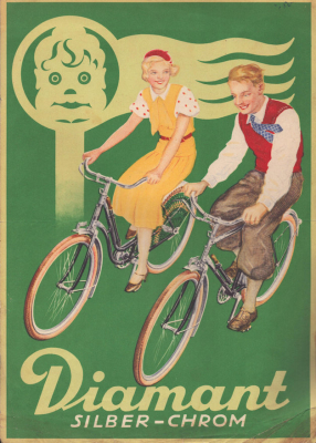 Diamant Silber-Chrom Fahrrad Prospekt 1935
