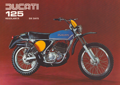 Ducati 125 Regolarita Six days Prospekt ca. 1975
