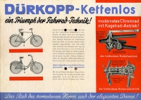 Dürkopp Fahrrad Prospekt 1930er Jahre