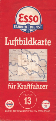 Esso Luftbildkarte Plan 13 Breslau 1930er Jahre