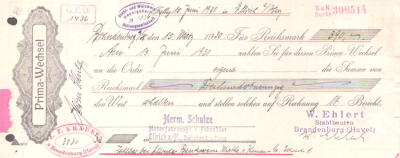 W. Ehlert Stahlbauten Brandenburg Wechsel 1930