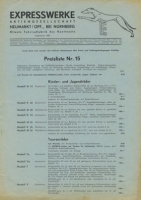 Express Preisliste ca. 1958/59